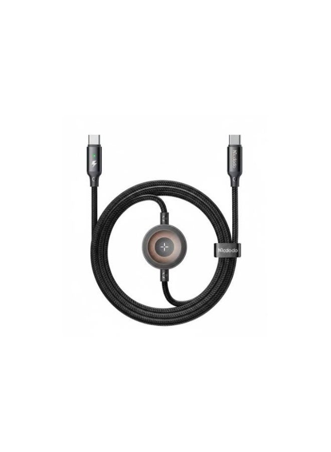 مكدودو ماكدودو - كابل 2 في 1 (Usb-C) - 60 وات للساعة الذكية - CA-258 - أسود - Image 1
